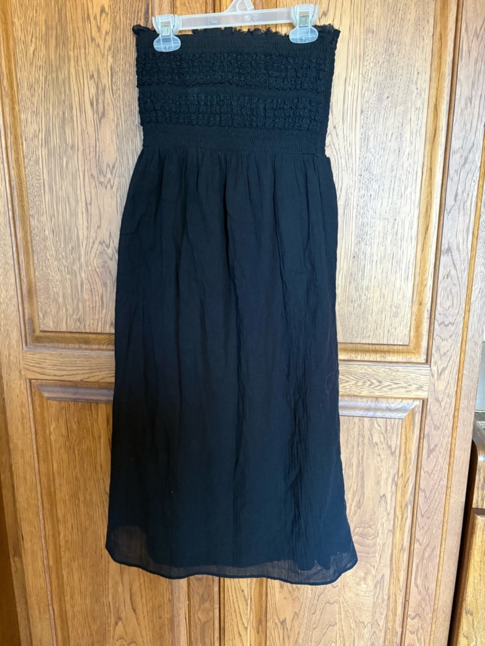 Aeropostale Black Smocked Strapless Dress Size XS